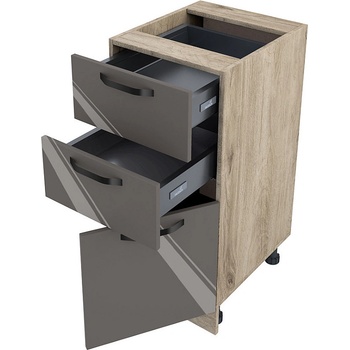 ИРИМ Долен кухненски шкаф Сити АРФ-Антрацит гланц-05-53 десен 40 см