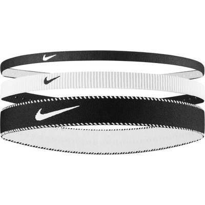 Nike Flex Classic Mixed Width Headbands 3PK černá/bílá černá – Zboží Dáma