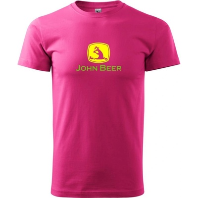 John Beer jeleň s pivom tričko purpurové
