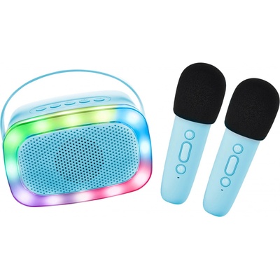 Bluetooth Karaoke set pre dvoch Mikrofóny a Reproduktor Lalarma Copenhagen Blue