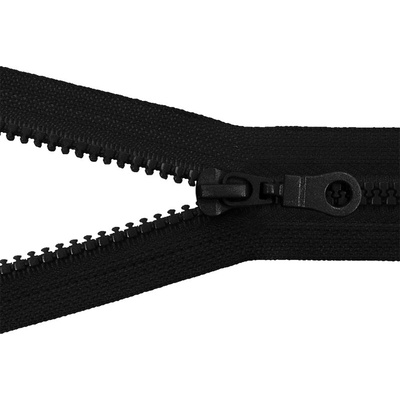 Kostěný zip 5 - 80 cm černý