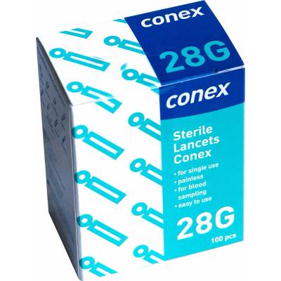 VITALVELA Sterilné lancety na odber krvi Conex 28G - 100 ks