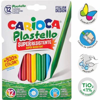 Carioca Plastello plastové voskovky 12 ks