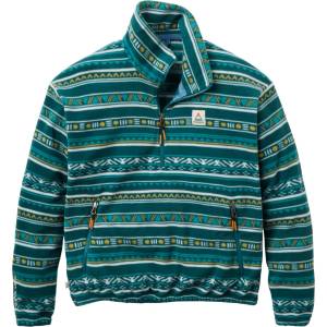 Passenger Дамски поларен пуловер Passenger Women's Ayla Recycled Fleece Fleece jumper - Geo Stripe Mediterranean (105-7255-0112)