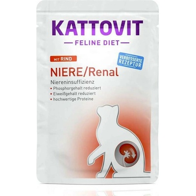 Kattovit Feline Diet Renal s hovězím 85 g