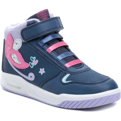 American Club ES161-24 dívčí zimní blikací boty modré