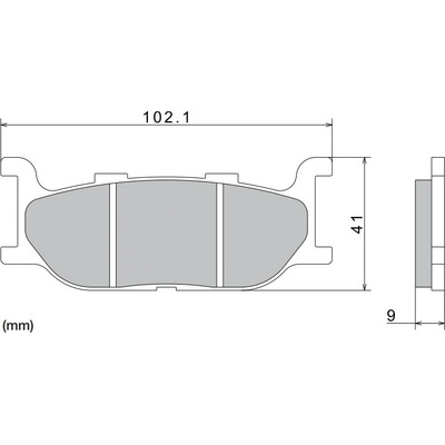 Brzdové destičky, NISSIN (semi-metalická směs) 2 ks v balení M501-388