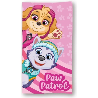 Setino detská osuška Paw Patrol ružová 70x140cm