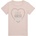 GUESS Тениска в бледо розово със сърце от кристали и надпис Guess