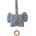 OYOY Erik Elephant, музикална висулка за легло (M107094)