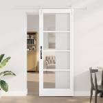 vidaXL Преплъзваща се врата ORKDAL Бяло 83 х 211 см (3331888)