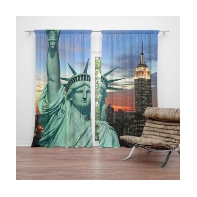 Sablio Závěsy Socha Svobody: 2 ks - 140x250 cm - Sablio
