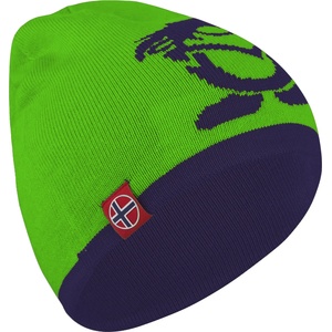 Trollkids Детска зимна шапка (beanie) Trollkids Kid's Troll Beanie - Navy / Bright Green - размер 52-56 cm (204-6686-0312)