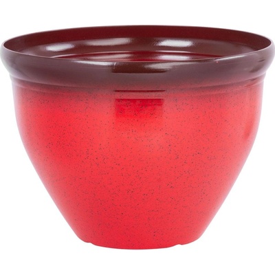 STREND PRO Kvetináč Strend Pro, glazúra, červený, 38x28,5 cm