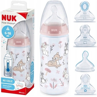 Nuk Láhev růžová 6-18 m 300 ml