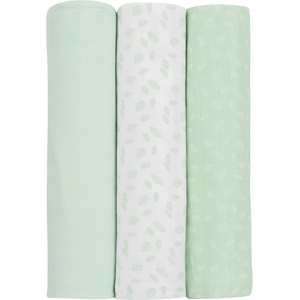 KikkaBoo Муселинови пелени Kikkaboo - 80 х 80 cm, Leaves Mint, 3 броя (31103010072)