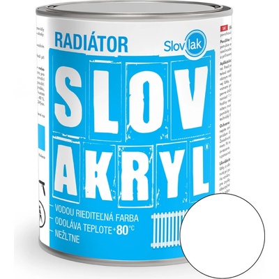 Slovakryl Radiátor farba na radiator 1000 biely 0,75L