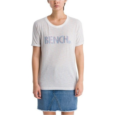 BENCH tričko Logo Tee Stripes Snow White + Metallic Stripe P1281