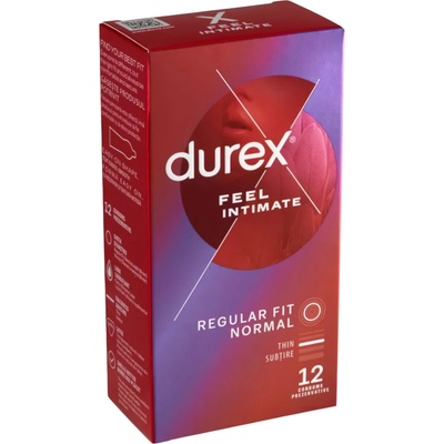 Durex Feel Intimate - тънкостенни презервативи (12 бр. )