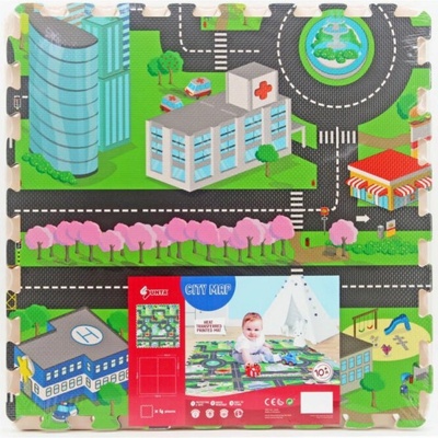Esuvenýry Měkké bloky na podlahu město 118 x 118 cm – Zboží Dáma