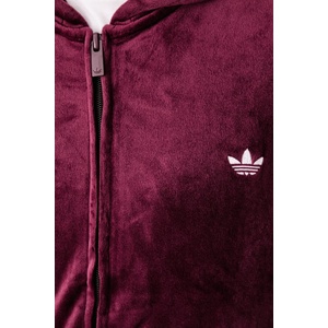 Adidas суичър с цип и качулка дамски от кадифе Essentials Velour (KQ9252)