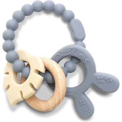 Lorelli Premium СИЛИКОНОВА ГРИЗАЛКА С БУК ЗАЙЧЕ natural grey (10210850003)