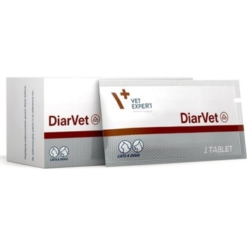 VetExpert DiarVet Tablets - хранителна добавка под формата на изключително вкусна, делима таблетка, подпомагаща лечението на диария при кучета и котки - 6 броя, Vet Expert - Полша
