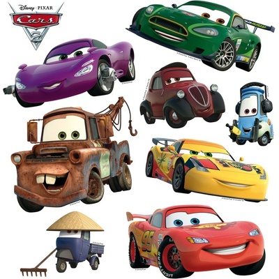 AG Design DKS1089 Samolepicí dekorace CARS 30 x 30 cm