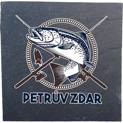 Bohemia Gifts Kameninový podtácek pro rybáře 10cm