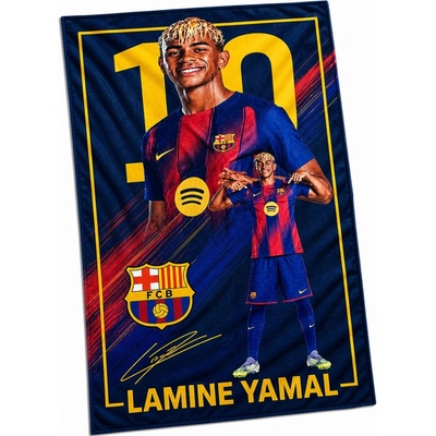 FC Barcelona osuška Yamal mikrovlákno 70 x 140 cm vícebarevná