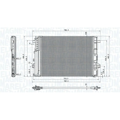 Kondenzátor klimatizace MAGNETI MARELLI 350203758000