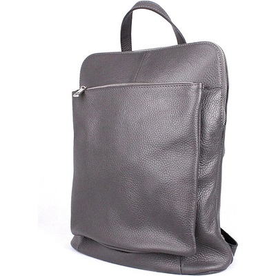 Vera Pelle kožený batoh/crossbody kabelka o obsahu cca. 7 l tmavěšedý