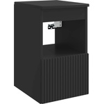 vidaXL Шкаф за баня Черно 30 x 44, 5 x 50 см Инженерна дървесина (890503)