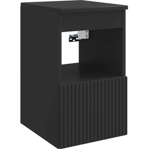vidaXL Шкаф за баня Черно 30 x 44, 5 x 50 см Инженерна дървесина (890503)
