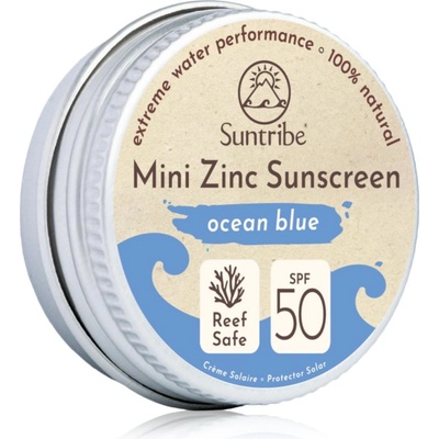 Suntribe Mini Zinc Sunscreen минерален защитен крем за лице и тяло SPF 50 Ocean Blue 15 гр