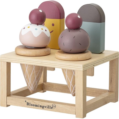 Bloomingville Играчка за приготвяне на сладолед Hasham от дърво 5 части (82045200)