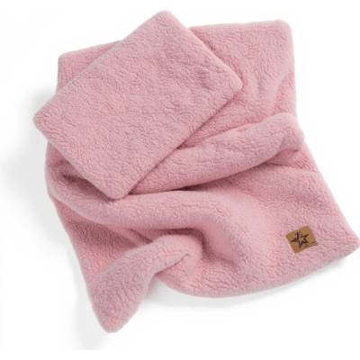Baby Nellys 2D súprava vankúš a prikrývka Boucle pudrovo ružová