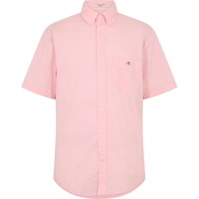 Gant Риза с къс ръкав Gant Men's Classic Poplin Short Sleeve Shirt - Washed Pink 666