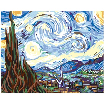 Figuered ART malování podle čísel VAN GOGH HVĚZDNÁ NOC