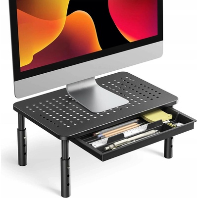 Podstavec pod monitor s výsuvným šuplíkem, nastavitelný, 37x23,5x3,5 cm – Zboží Živě