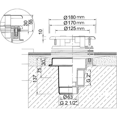 Podlahová výpust - ABS