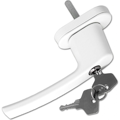 Tectake 400905 10 okenných klik uzamykateľných - bielá