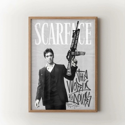 Scarface Velikost: 50x70 cm, Rám: Přírodní