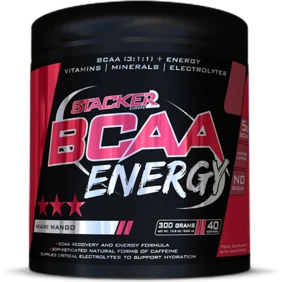 Stacker BCAA Energy | with Caffeine & Minerals [300 грама] Манго