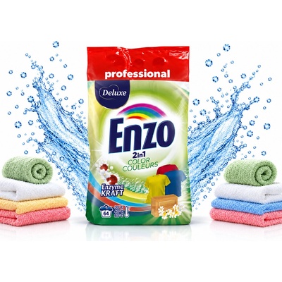 Deluxe Enzo prací prášek Professional 2in1 Color 4,5 kg 64 PD