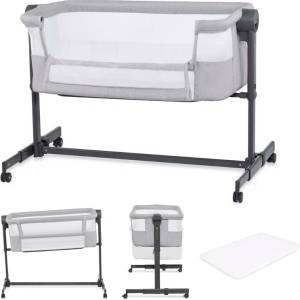 KinderKraft NESTEE UP 2 бебешка кошара GREY (KLNEE002LGR0000) - xmall