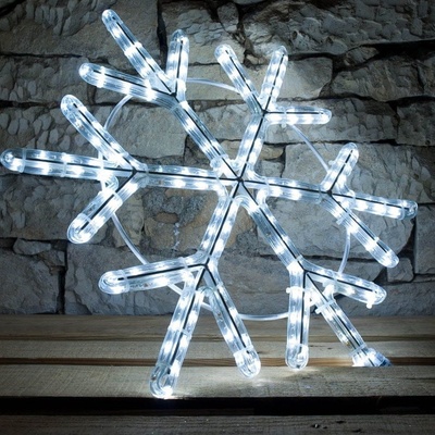 DecoLED LED svetelný motív VO vločka,pr.60cm ľadovo biela
