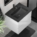 Bath Deluxe Шкаф за баня с мивка KENWOOD 61x52x45 см бял/черен (SETBT0098A)