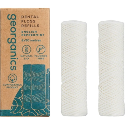 georganics Dental Floss English Peppermint Refill 2 x 30 m