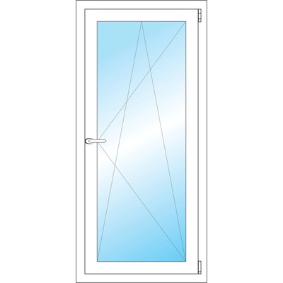 OKNA HNED Plastové okno 60x129 cm (600x1290 mm) bílé otevíravé a sklopné pravé